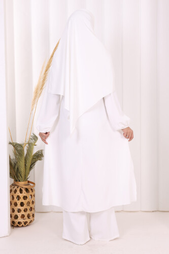 Tunik Pantolon Takım 8003 Ekru - 4