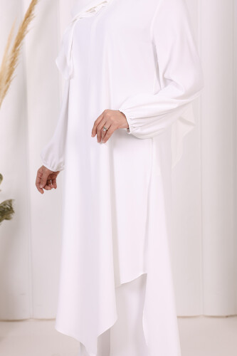 Tunik Pantolon Takım 8003 Ekru - 6
