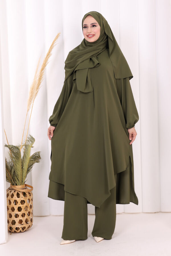 Tunik Pantolon Takım 8003 Haki - 2