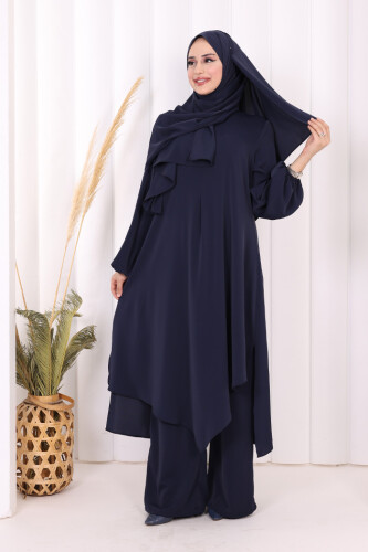 Tunik Pantolon Takım 8003 Lacivert 
