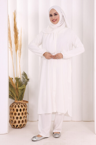 Tunik Pantolon Takım 8006 Ekru