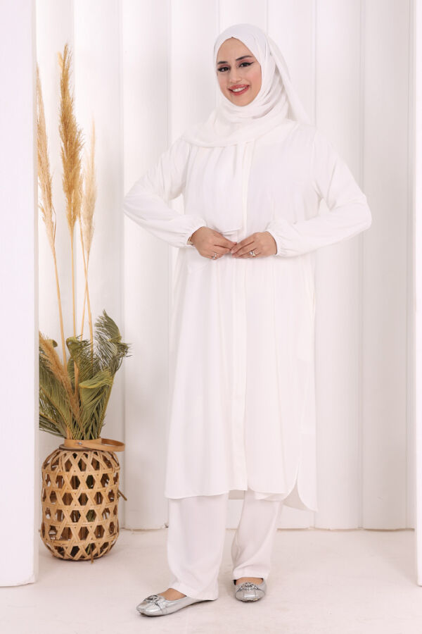 Tunik Pantolon Takım 8006 Ekru - 1