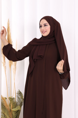 Tunik Pantolon Takım 8006 Kahverengi - 5