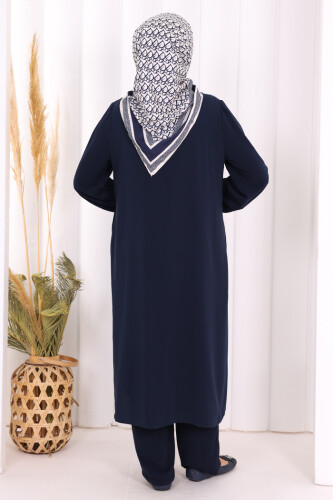 Tunik Pantolon Takım 8006 Lacivert - 4
