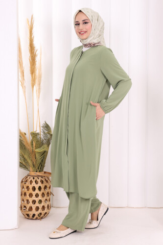 Tunik Pantolon Takım 8006 Yeşil - 3