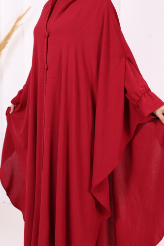 Tunik, Pantolon ve Abaya Üçlü Takım 8663 Bordo - 6