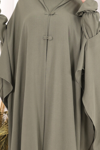 Tunik, Pantolon ve Abaya Üçlü Takım 8663 Haki - 6