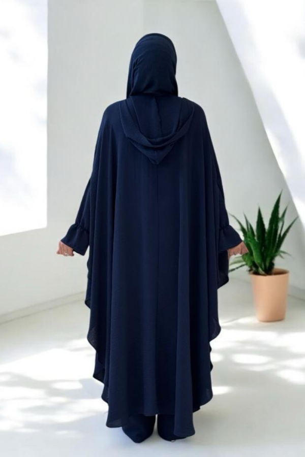 Tunik, Pantolon ve Abaya Üçlü Takım 8663 Lacivert - 2