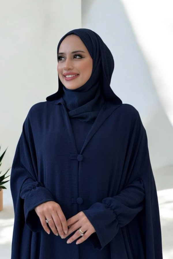 Tunik, Pantolon ve Abaya Üçlü Takım 8663 Lacivert - 4