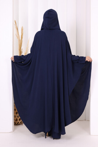 Tunik, Pantolon ve Abaya Üçlü Takım 8663 Lacivert - 3