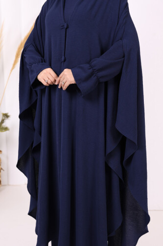 Tunik, Pantolon ve Abaya Üçlü Takım 8663 Lacivert - 7