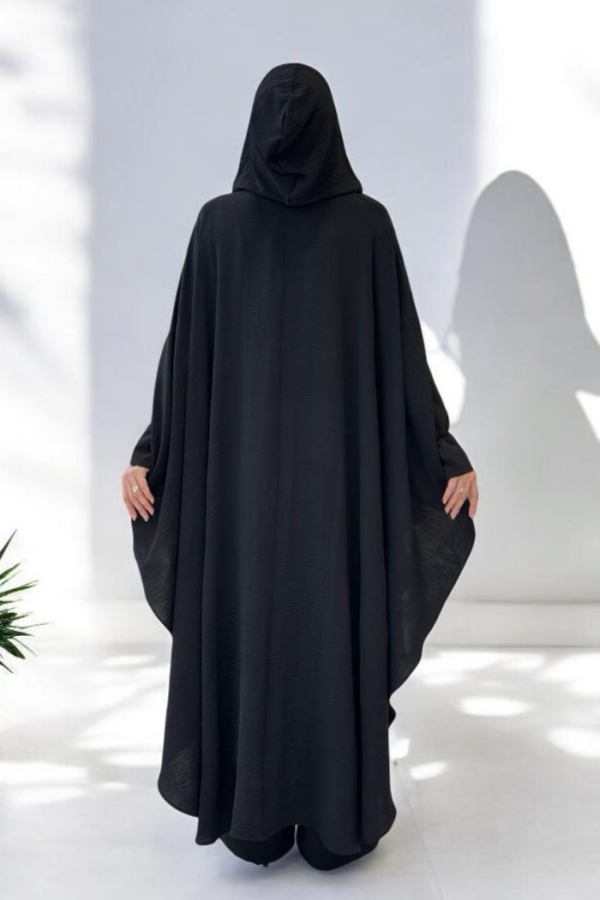 Tunik, Pantolon ve Abaya Üçlü Takım 8663 Siyah - 2