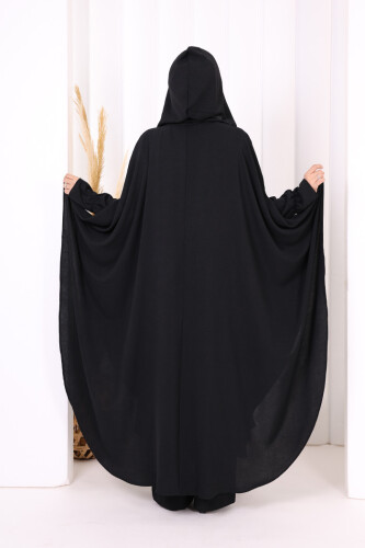 Tunik, Pantolon ve Abaya Üçlü Takım 8663 Siyah - 4