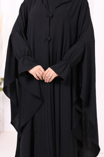 Tunik, Pantolon ve Abaya Üçlü Takım 8663 Siyah - 6