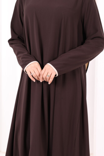 Tunik Şal ve Pantolon Üçlü Takım 8030 Kahverengi - 6