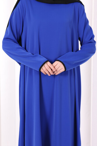 Tunik Şal ve Pantolon Üçlü Takım 8030 Saks - 6
