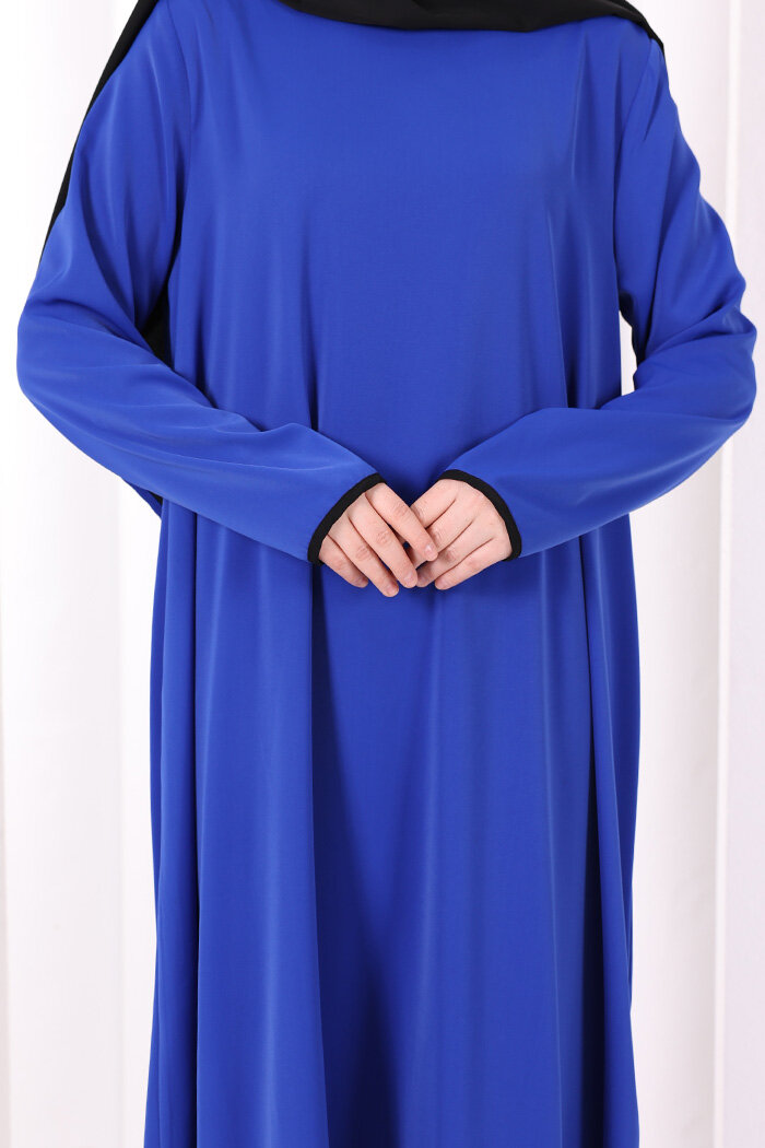 Tunik Şal ve Pantolon Üçlü Takım 8030 Saks - 6