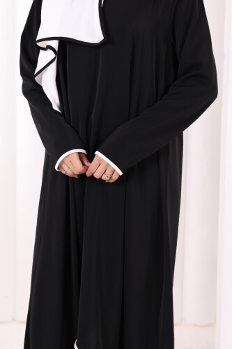 Tunik Şal ve Pantolon Üçlü Takım 8030 Siyah - 6