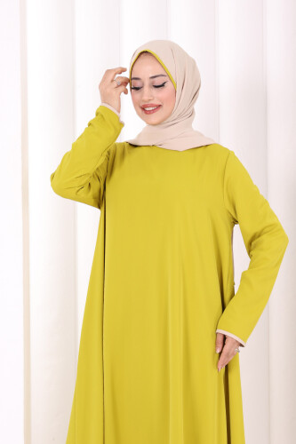 Tunik Şal ve Pantolon Üçlü Takım 8030 Yağ Yeşili - 6