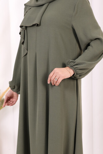 Verevli Tunik, Pantolon Takım Şal  HEDİYE   3937 Haki - 5