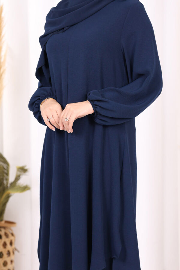 Verevli Tunik, Pantolon ve Şal Üçlü Takım 3937 Lacivert - 7