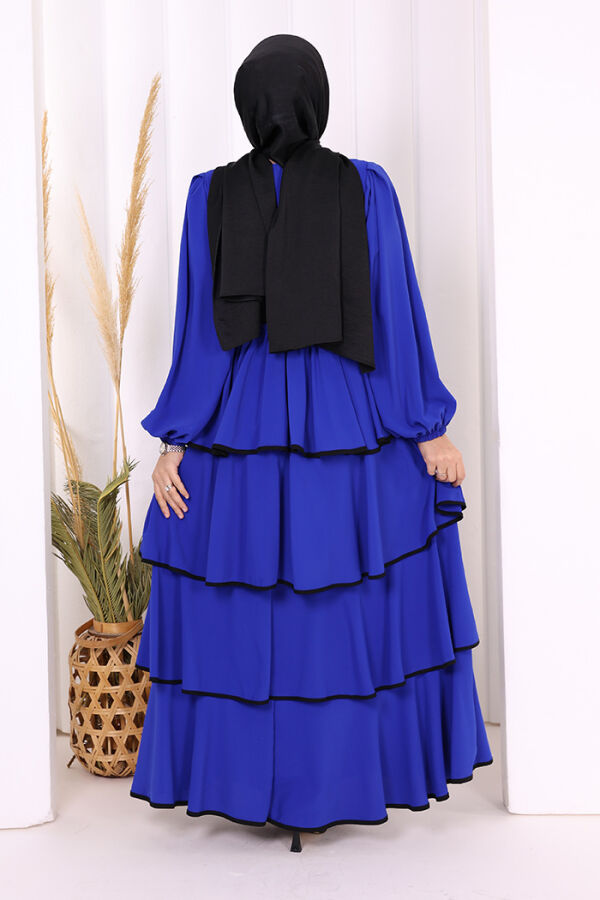 Kleid mit Lagendetail und Taillengürtel 6029 Saks - 4