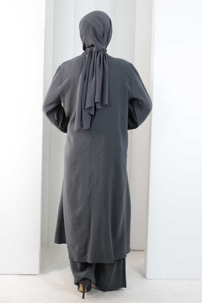 Yandan Bağlamalı İkili Takım 8019 Füme - 4