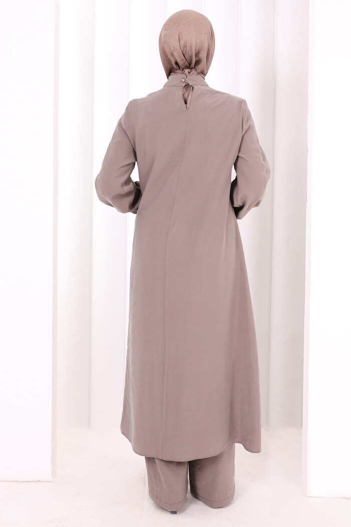 Yandan Bağlamalı İkili Takım 8019 Vizon - 5