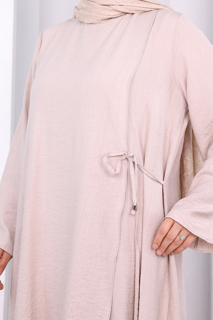 Yandan Bağlamalı Tunik Pantolon Takım 8008 Taş - 5