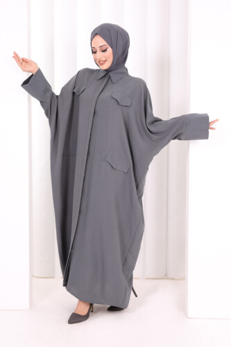 Yarasakol Elbise 7071 Antrasit - 3