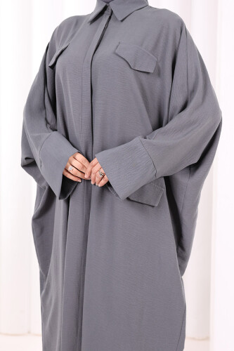 Yarasakol Elbise 7071 Antrasit - 6