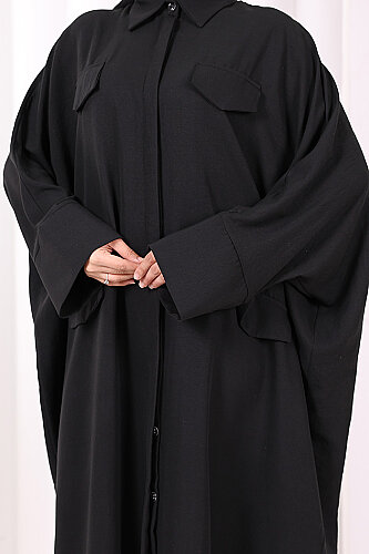 Yarasakol Elbise 7071 Siyah - 7