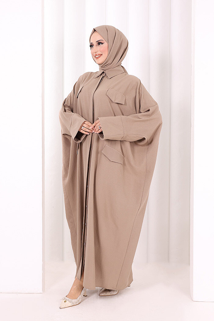 Yarasakol Elbise 7071 Vizon - 3