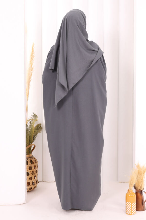 Yarasakol Elbise Şal Hediyeli 2398 Antrasit - 4