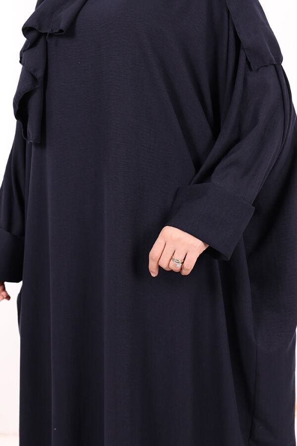 Yarasakol Elbise Şal Hediyeli 2398 Lacivert - 6