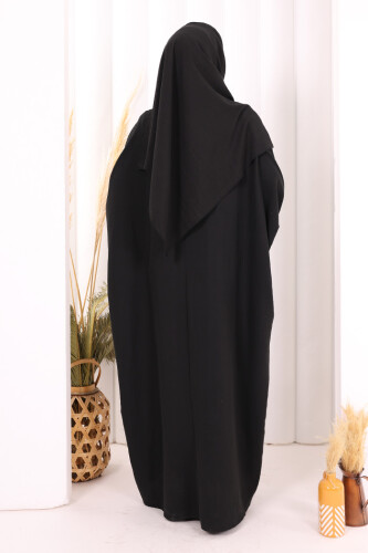 Yarasakol Elbise Şal Hediyeli 2398 Siyah - 4