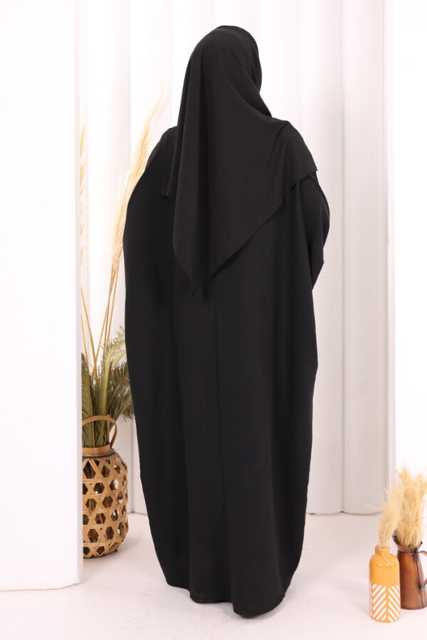 Yarasakol Elbise Şal Hediyeli 2398 Siyah - 4