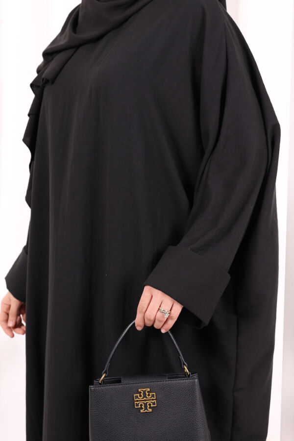 Yarasakol Elbise Şal Hediyeli 2398 Siyah - 6