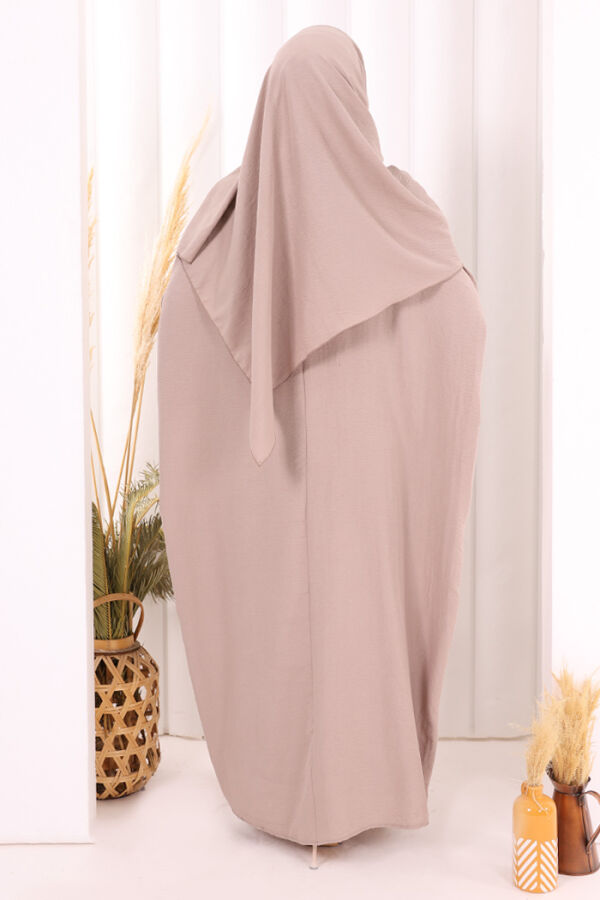 Yarasakol Elbise Şal Hediyeli 2398 Somon - 4