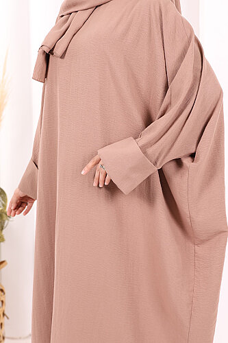 Yarasakol Elbise Şal Hediyeli 2398 Somon - 7