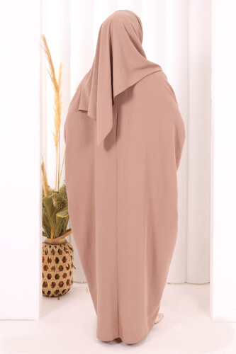 Yarasakol Elbise Şal Hediyeli 2398 Vizon - 5