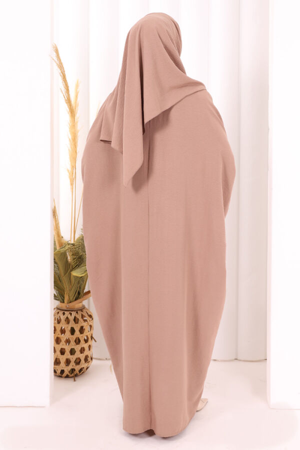 Yarasakol Elbise Şal Hediyeli 2398 Vizon - 5