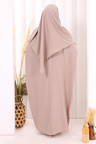 Yarasakol Elbise Şal Hediyeli 2398 Vizon - 4