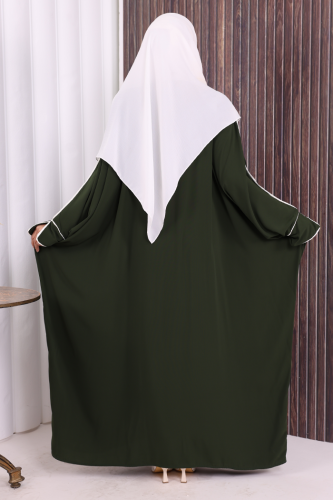 Fermuarlı Yarasakol Ferace 6002 Haki - 4