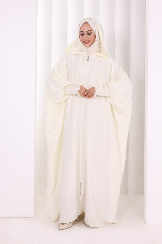 Yarasakol , Şapkalı Ferace 7076 Ekru