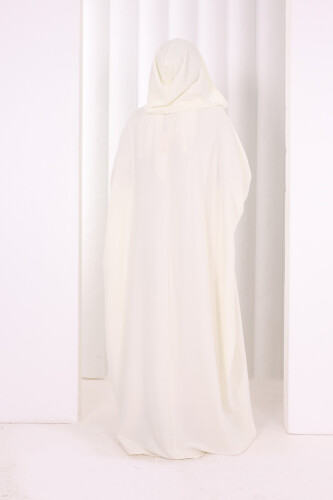 Yarasakol , Şapkalı Ferace 7076 Ekru - 4