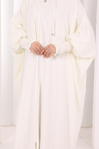 Yarasakol , Şapkalı Ferace 7076 Ekru - 6