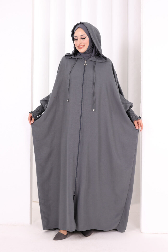 Yarasakol , Şapkalı Ferace 7076 Füme - 1