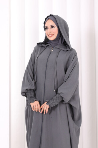 Yarasakol , Şapkalı Ferace 7076 Füme - 5