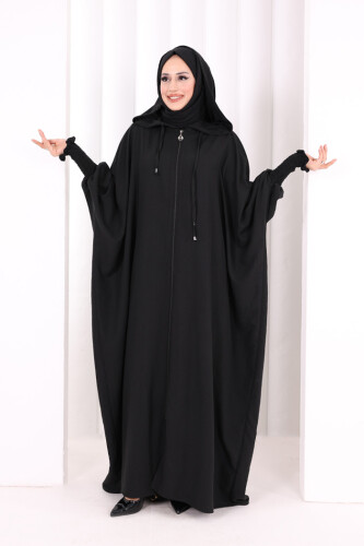 Yarasakol , Şapkalı Ferace 7076 Siyah